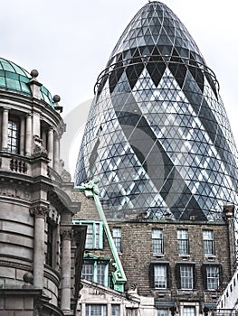 City of London. Modern and old architecture.