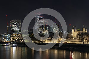 City of London at night