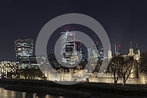 City of London at night