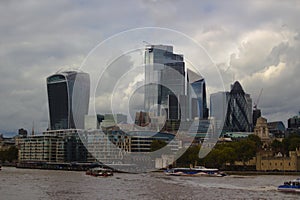 City of London one of the leading centres of global finance This view includes Tower 42 Gherkin Willis Building. photo