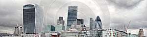 City of London Panormama. Business District Skyline. Several Key Landmark Buildings