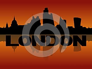 City of London skyline 2022 at dusk illustration