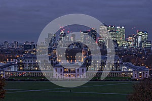 The City of London Skyline at dusk