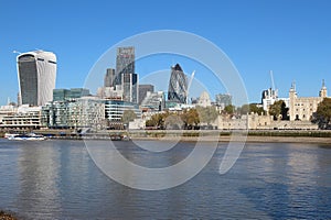 City of London skyline and the Thames photo