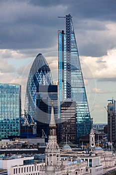 The City of London skyscrapers