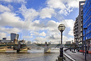 City of London and Southwark bridge.UK. photo