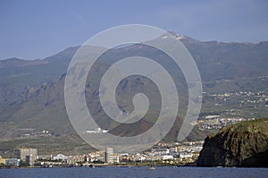 City Los Cristianos in Tenerife island. photo