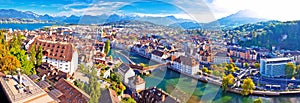 City of Luzern panoramic aerial view