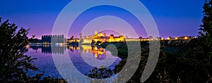 City of Mantova skyline evening panoramic view