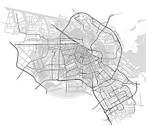 City Map of Amsterdam, Netherlands