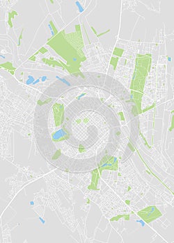City map Chisinau, color detailed plan, vector illustration photo