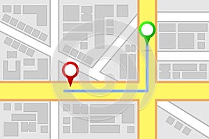 City Map Destination Route