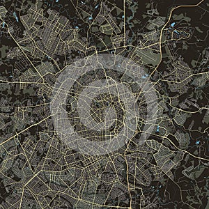 City Map of Goiânia, State of Goiás, Brazil