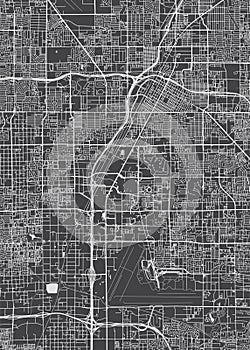 City map Las Vegas, monochrome detailed plan, vector illustration