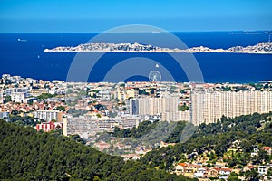 City of Marseille waterfront and the Friuli archipelago islands photo