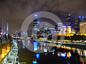 City of Melbourne in night.
