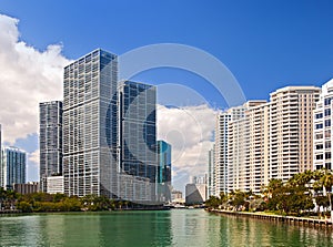 City of Miami Florida, summer panorama of downtown