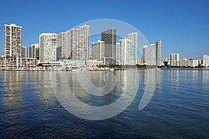 City of Miami and the Intracoastal Waterway, Florida.
