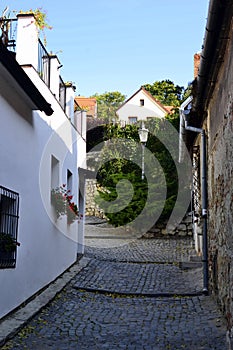 City Mikulov. Ancient streets in the center