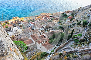 The city of Monemvasia is located in Greece. It is a very beautiful city for holidays