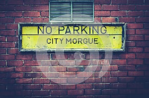 City Morgue Sign photo