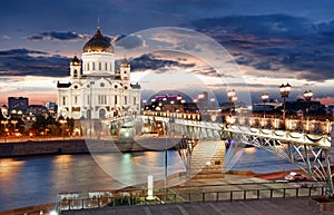 City Moscow main Orthodox Church of Russia Cathedral of Christ the Saviour, Russia