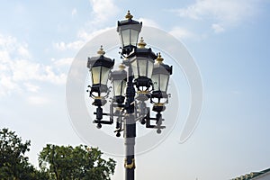 City the Moscow region,lamppost.the Beautiful places that fascinate tourists.Russia.
