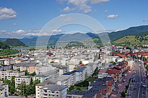 City and mountains