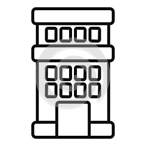 City multistory building icon outline vector. Area plan city