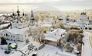 City of Murom. Aerial view of Trinity Monasteries. Russia