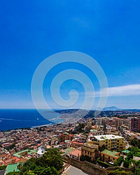 City of Naples, Italy and the Gulf of Naples