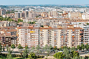 City neighbourhood, residential buildings in suburb