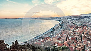 City of Nice in the French Riviera