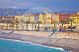 City of Nice Promenade des Anglais and waterfront view, French riviera photo