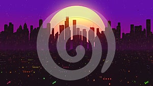 City Night 3d Animation Loop