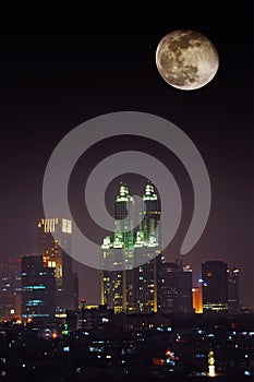 city night full moon