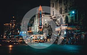 city at night in India (kolkata)