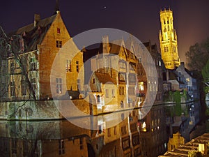 City Night Light Brugge Bruges