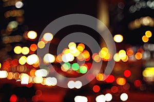 City night lights, bokeh background, abstract soft focus concept