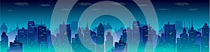 City night skyline, vector illustration for you project