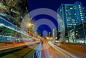 City night traffic photo