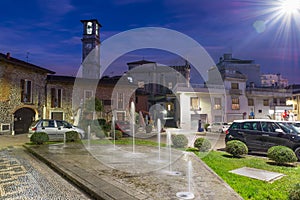 City of north Italy. Somma Lombardo, historic center