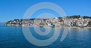 The city Ohrid at the Ohrid Lake