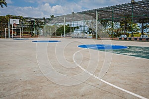 City outdoor basketball court - urban sports field