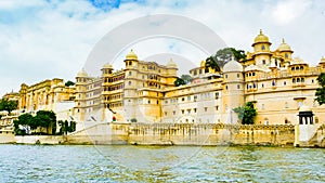 City Palace complex seen from Lake Pichola