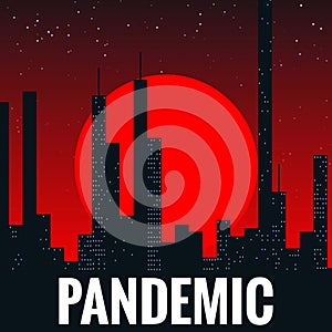 City In Pandemic Desease Illustration Header