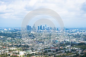 City panorama of Los Angeles. California Business Center