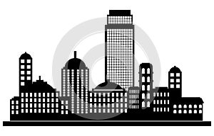 City panorama silhouette