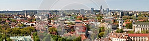 City panoramic view - old and new Vilnius.