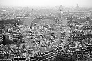 City of Paris in black and white